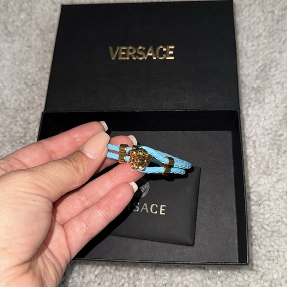 Versace Braided Calf Leather Bracelet! - Picture 3 of 5